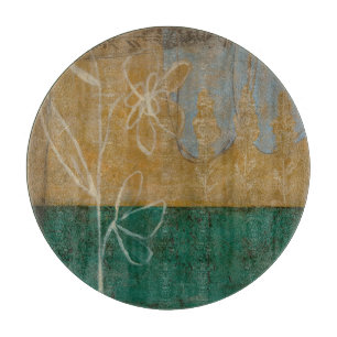 Planche À Découper Croquis floral avec le fleur sauvage et les