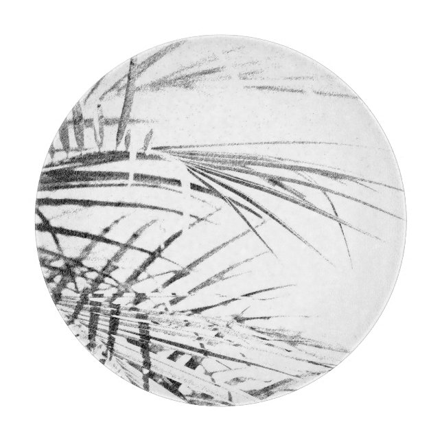 Planche À Découper Croquis minimalisme Feuille Palm Tree (Devant)