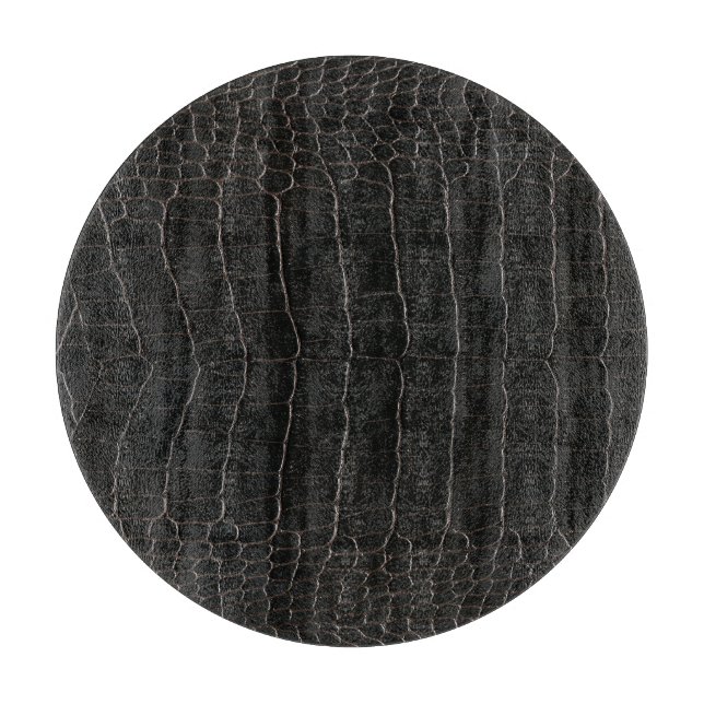 Planche À Découper Cuir de crocodile luxueux : texture textile. (Devant)