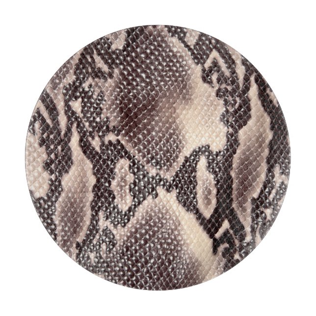 Planche À Découper Cuir serpent : texture brune transparente (Devant)