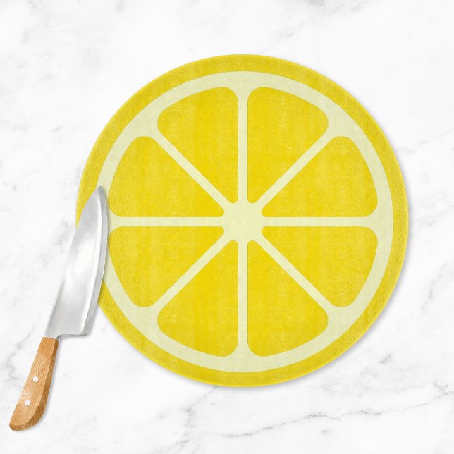 Planche À Découper Cuisine à découper en tranches de citron jaune (Yellow Lemon Slice Citrus Kitchen Cutting Board
)