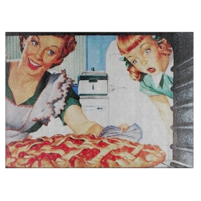 Planche À Découper Cuisine à tarte vintage rétro (Devant)