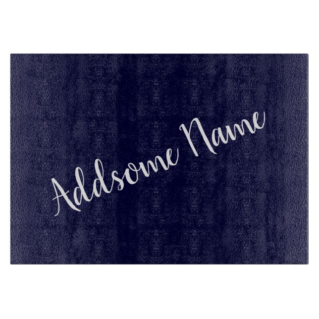 Planche À Découper Cuisine bleu marine couleur solide (Devant)