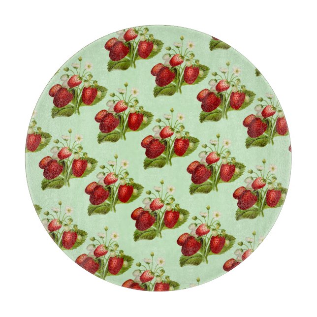 Planche À Découper Cuisine de campagne aux fraises (Devant)