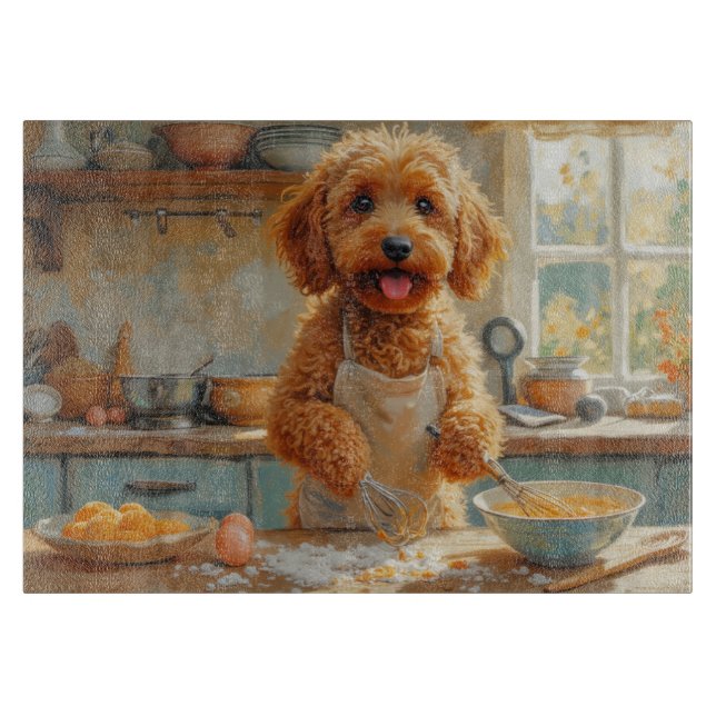 Planche À Découper Cuisine de Cockapoo dans la Cuisine (Devant)