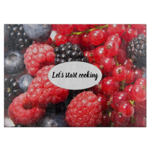 Planche À Découper Cuisine de fruits Freah photo avec texte personnal