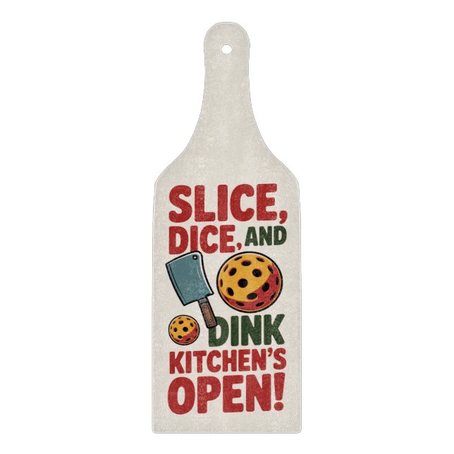 Planche À Découper Cuisine de Pickleball : Pagaie Drôle Ouverte (Devant)