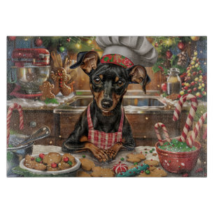 Planche À Découper Cuisine de vacances allemande Pinscher : Noël fest