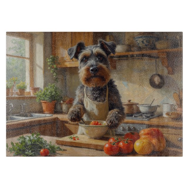 Planche À Découper Cuisine du Terrier Tchèque dans la Cuisine (Devant)