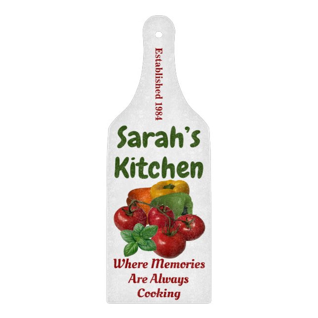 Planche À Découper Cuisine en verre personnalisée (Devant)