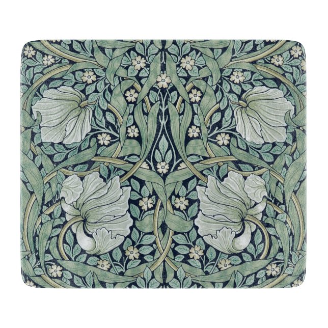 PLANCHE À DÉCOUPER CUISINE EN VERRE : WILLIAM MORRIS : PIMPERNEL (Devant)