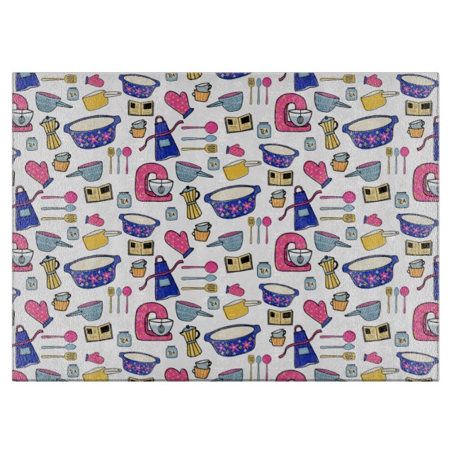 Planche À Découper Cuisine Lumineuse Ustensiles Chef Cake Baker (Devant)