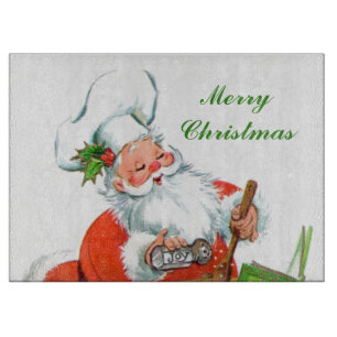 Planche À Découper Cuisine vintage Père Noël Holiday