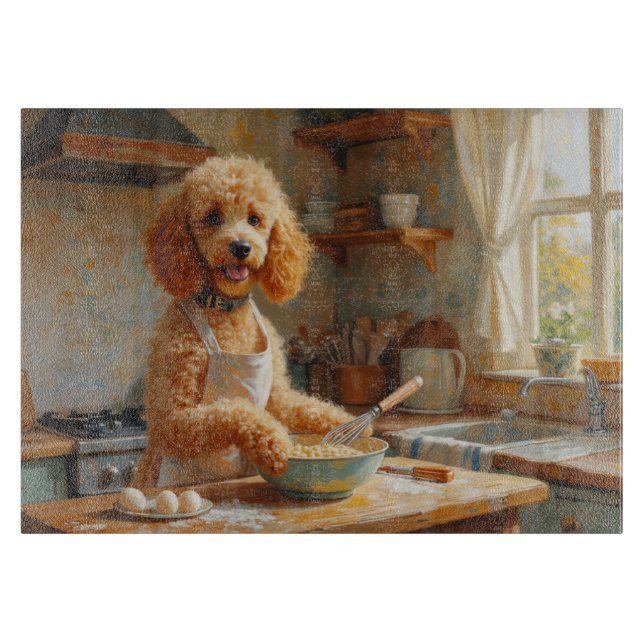Planche À Découper Cuisson de caniche dans la cuisine (Devant)