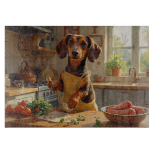 Planche À Découper Cuisson de teckel dans la cuisine