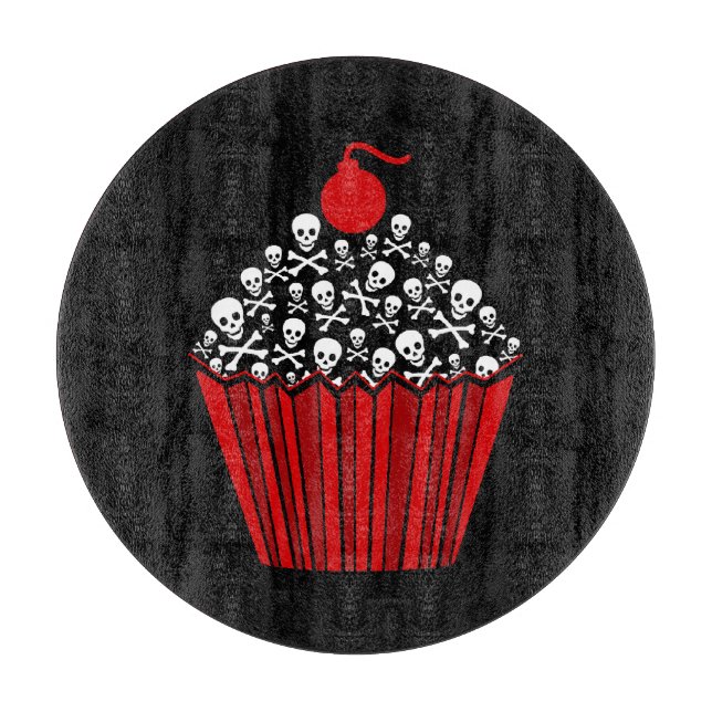 Planche À Découper Cupcake crâne (Devant)