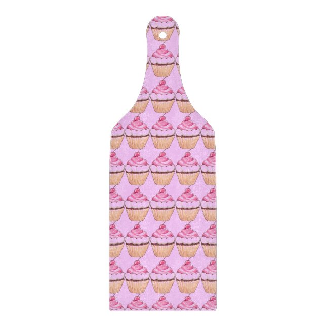 PLANCHE À DÉCOUPER CUPCAKES CUTTING BOARD EN VERRE PAR SÉRÉNITÉ - CAD (Devant)