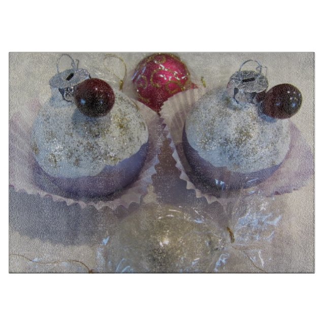 Planche À Découper Cupcakes de Noël (Devant)