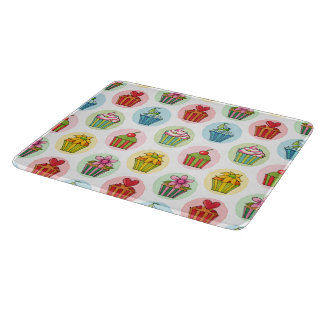 Planche À Découper Cupcakes Quirky Glass Cutboard 6"x7"