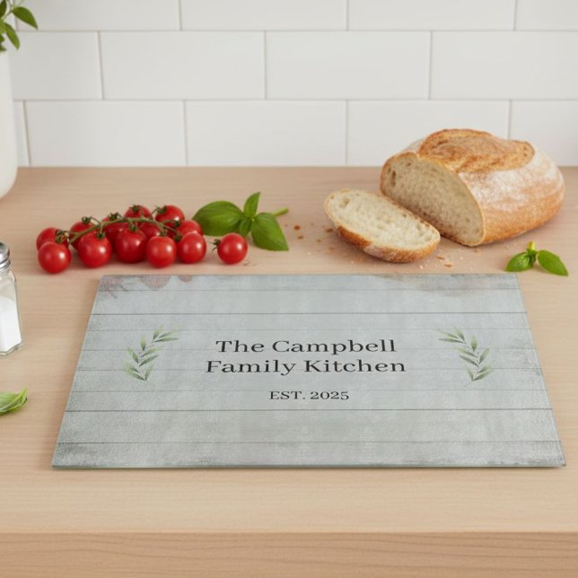 Planche À Découper Custom Rustic Farmhouse Family Kitchen Chopping  (Créateur téléchargé)
