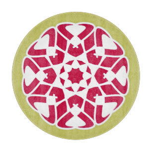 Planche À Découper Cutboard, Un art moderne et floral rond