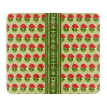 Cute Alien in Santa Hat Motif Your Text in Glyphs