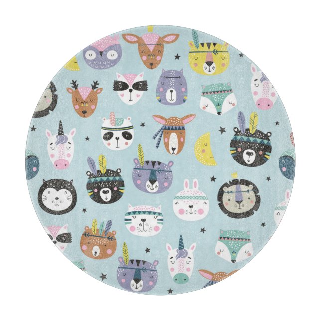 Planche À Découper Cute Animal Tribal : Boho Motif (Devant)