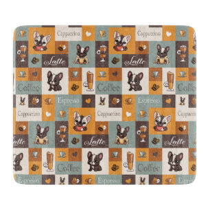 Planche À Découper Cute Bulldog Coffee Love