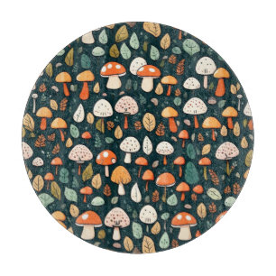 Planche À Découper Cute champignons feuille cottage design