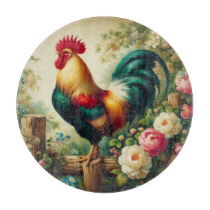 Planche À Découper Cute coq rustique/vintage