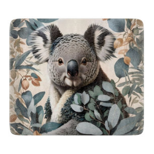 Planche À Découper Cute Koala Eucalyptus Feuilles