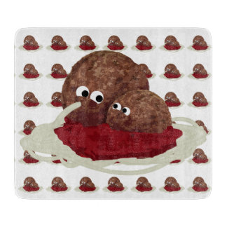Planche À Découper Cute Meatball Manger Spaghetti