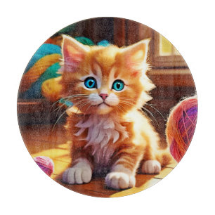 Planche À Découper Cute Orange Kitten Art
