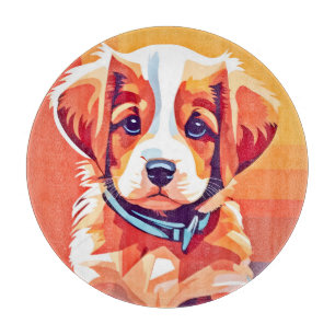 Planche À Découper Cute Puppy Pop Art