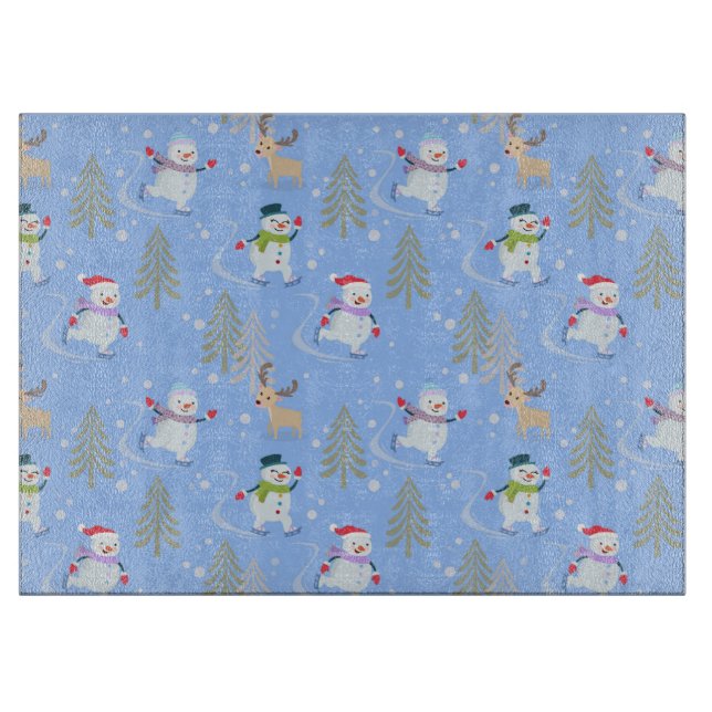Planche À Découper Cute Reindeer, Snowman et Reindeer (Devant)