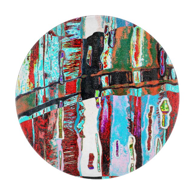 Planche À Découper Cutting Board Collapse Reflection Abstract Design (Devant)