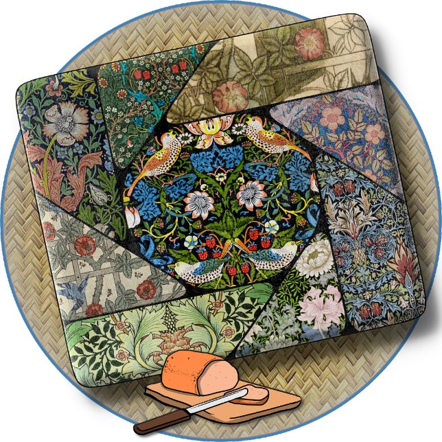 Planche À Découper CUTTING BOARD - William Morris Image Collage (Créateur téléchargé)