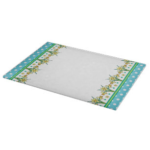 Planche À Découper Daffodiles de printemps et Polka Border Cutboard