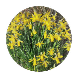 Planche À Découper Daffodiques jaunes printanières