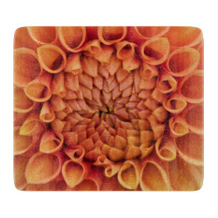 Planche À Découper Dahlia Fleur Orange Centre