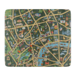 Planche À Découper Daily Telegraph décrivent la carte de Londres