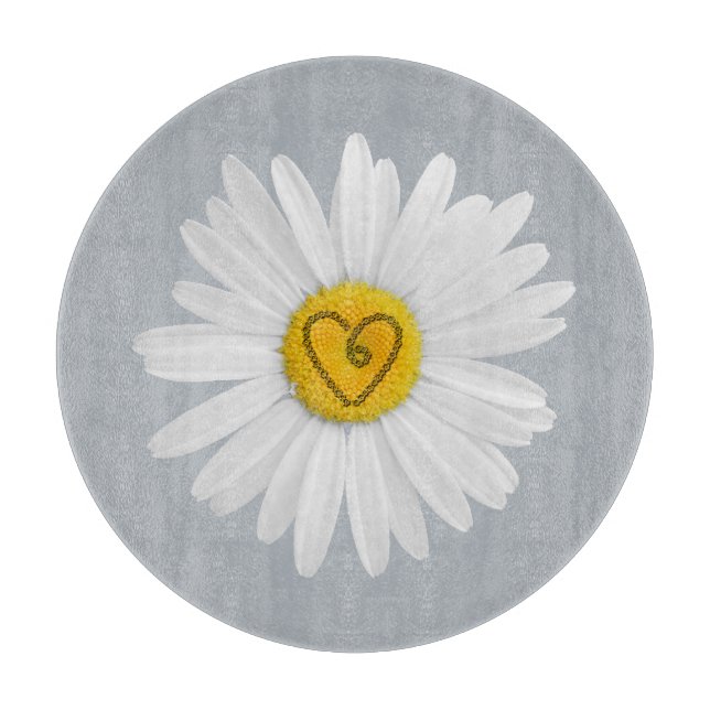 Planche À Découper Daisy Flower Love Art Personnaliser Arrière - plan (Devant)