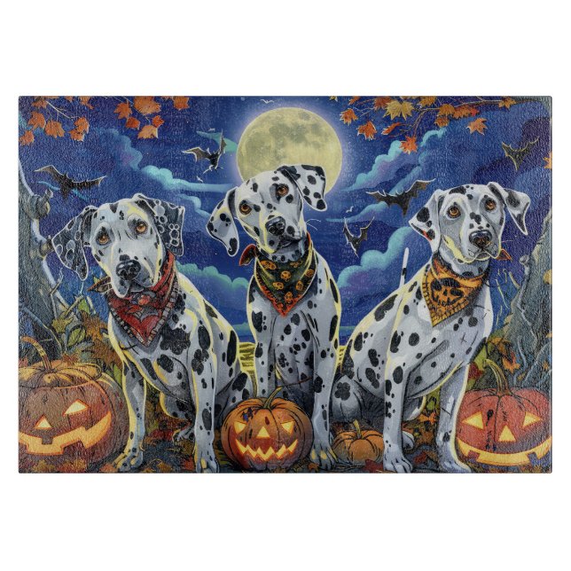 Planche À Découper Dalmatien Halloween Épouvantable (Devant)
