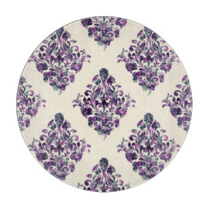 Planche À Découper Damask Triangles : Vintage Abstrait Luxe.