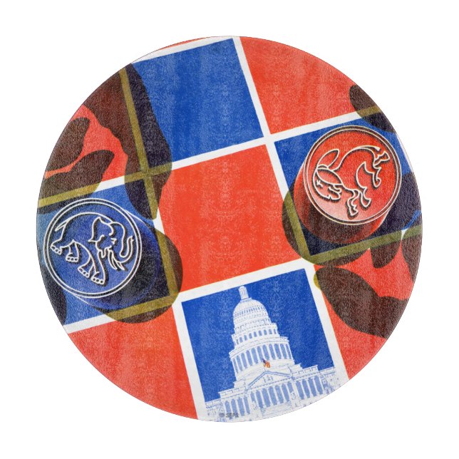 Planche À Découper Damier d'élection (Devant)