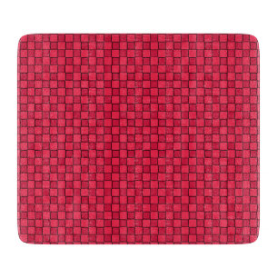Planche À Découper Damier Rouge Noir