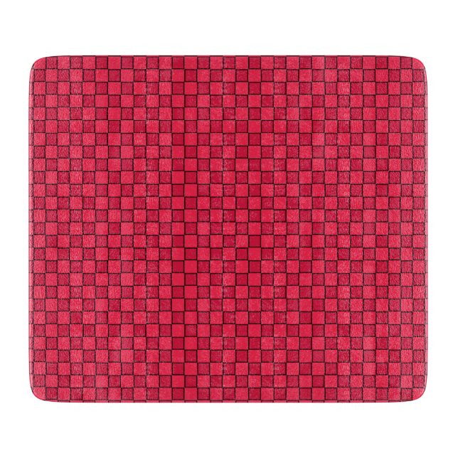 Planche À Découper Damier Rouge Noir (Devant)