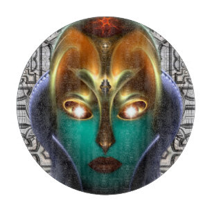 Planche À Découper Daria Cyborg Queen Tech Table ronde en verre