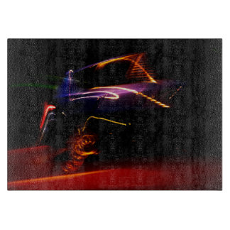 planche à découper de danse de voiture violette