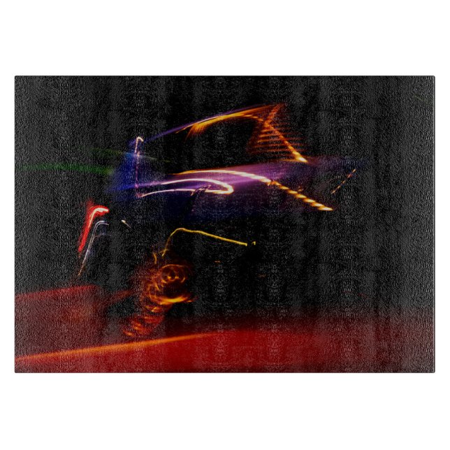 planche à découper de danse de voiture violette (Devant)